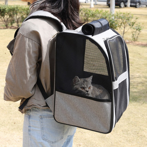 Pets Outgoing Carry Backpack Cats Double Shoulder Bag