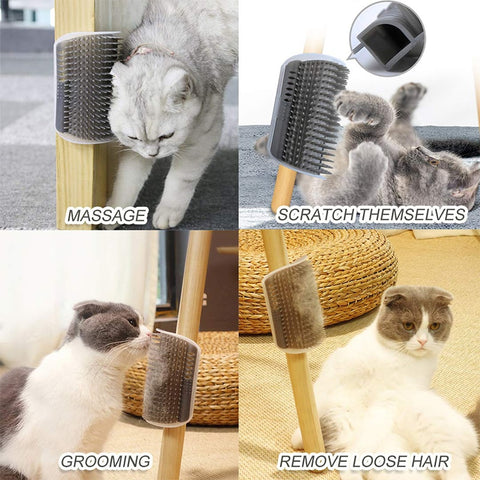 Pet Comb Removable Cat Corner Scratching Rubbing Brush Pet