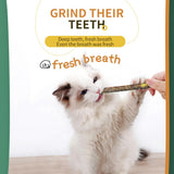 5pcs/set Catnip Stick Natural Cat Cleaning Teeth Molar Toothpaste